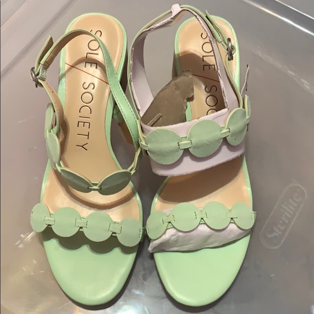 Sole society mint sandals